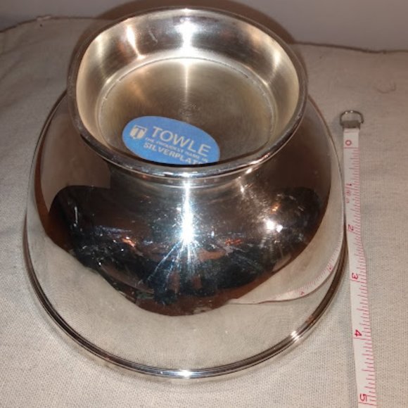 Towle: Silverplate blue enamel bowl - Picture 4 of 5